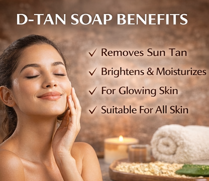 Natural De-Tan Herbal Soap for Dark Spots & Sun Tan Removing