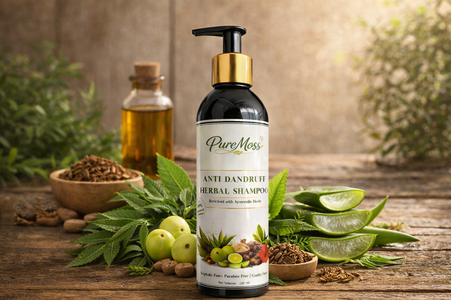 Ayurvedic Anti Dandruff Shampoo for Strong & Fresh Hair